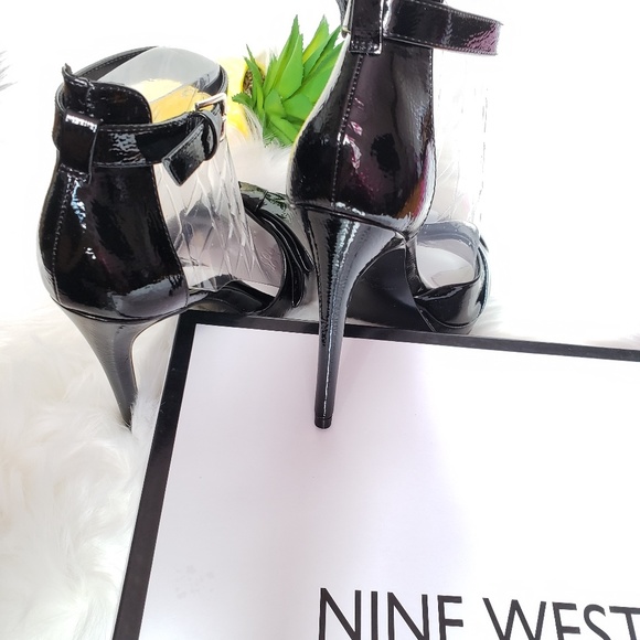 New nine west women's black dress sandals sz 6 1/2 - Picture 7 of 8